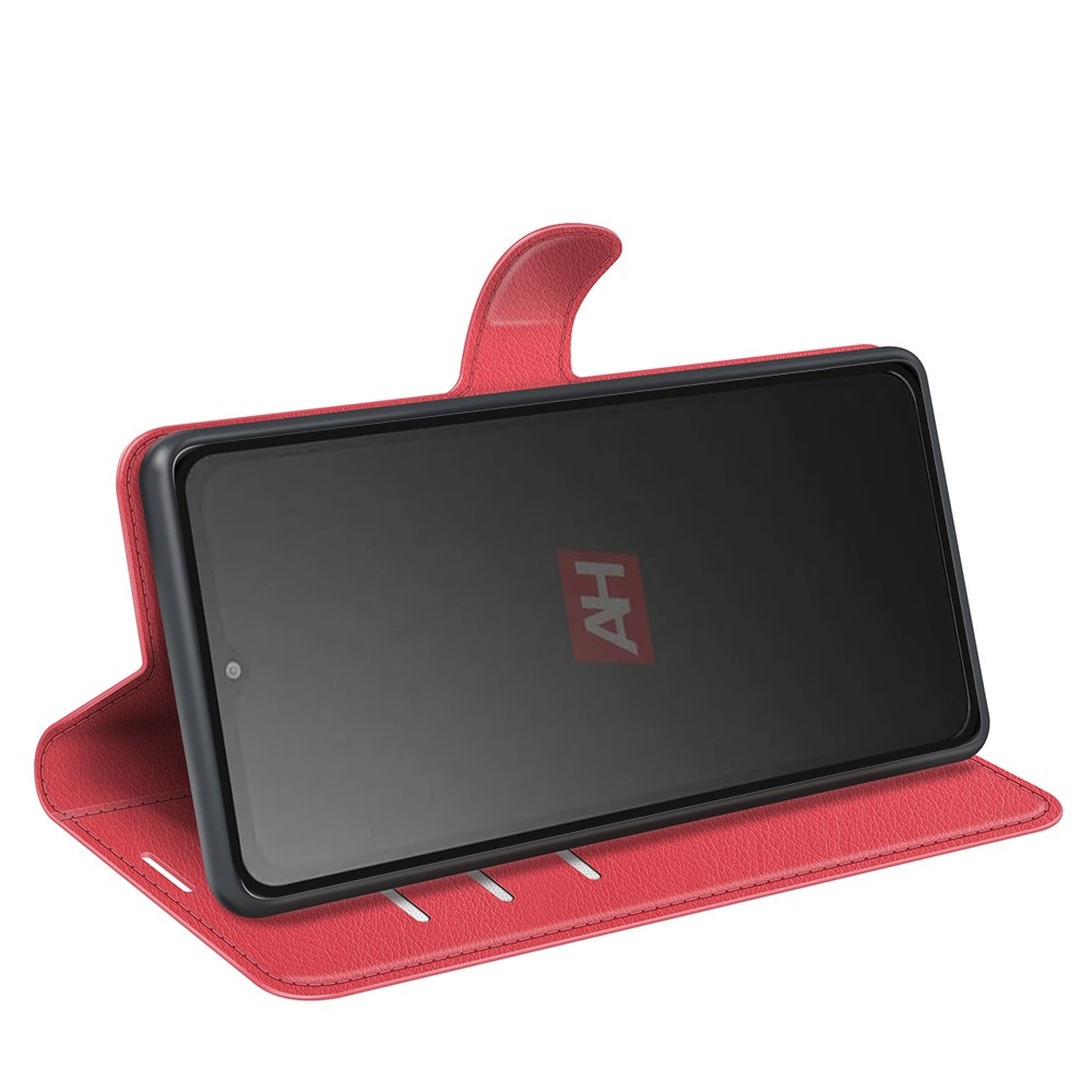 Litchi könyv tok Samsung Galaxy Xcover 7 készülékhez - piros