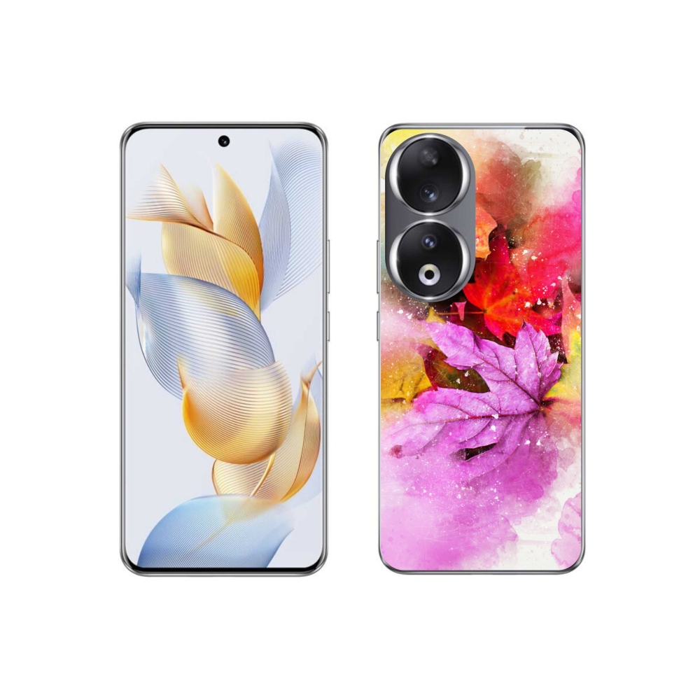 Zselés borítás mmCase a Honor 90 - színes levelekhez