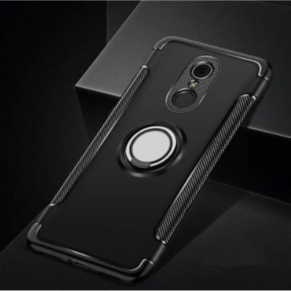 Gyűrűs tartós tok Xiaomi Redmi Note 4X-hez - fekete