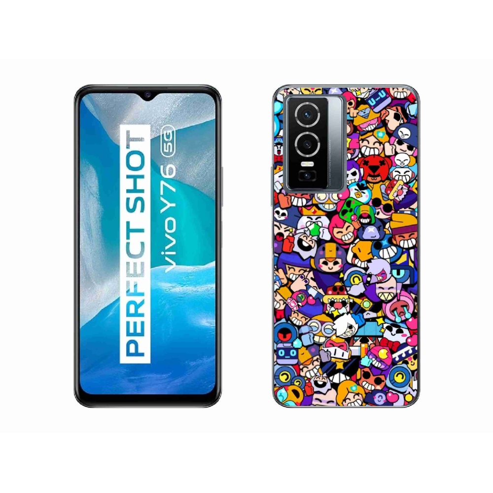 Gél borítás mmCase a Vivo Y76 5G-hez - verekedős csillagok 2