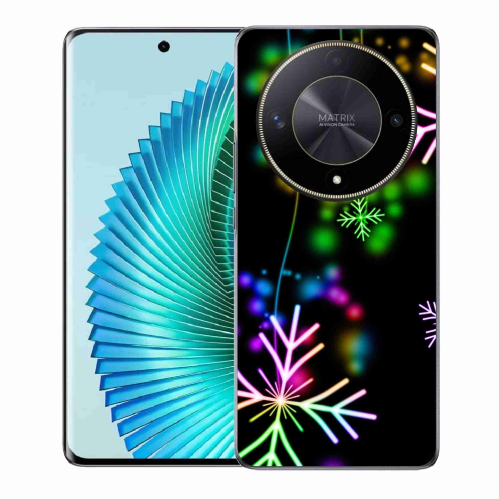 Zselés borítás mmCase a Honor Magic 6 Lite 5G készülékhez - színes pelyhekkel