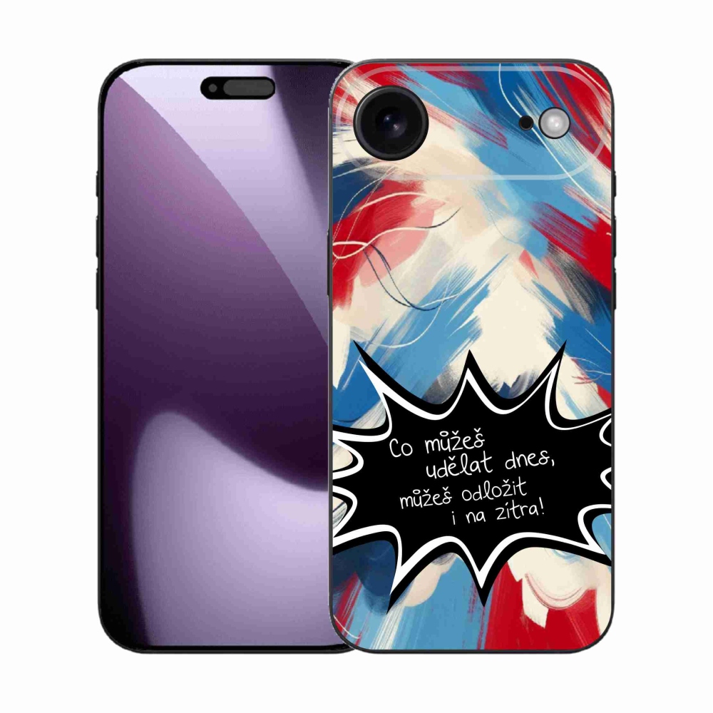 Gél borítás mmCase iPhone 17 Air készülékhez - vicces szöveg 9 fekete háttér