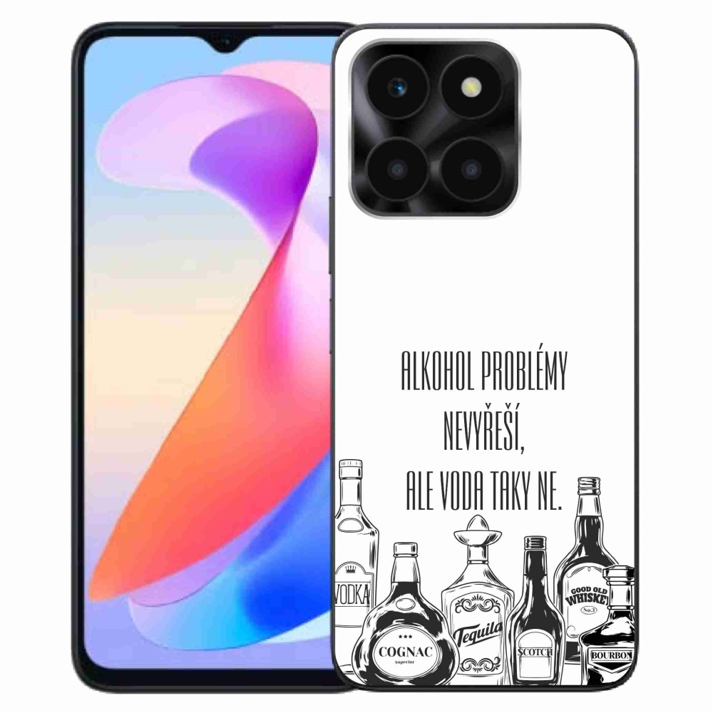 Gél borító mmCase a Honor X6a számára - vicces szöveg fehér háttérrel