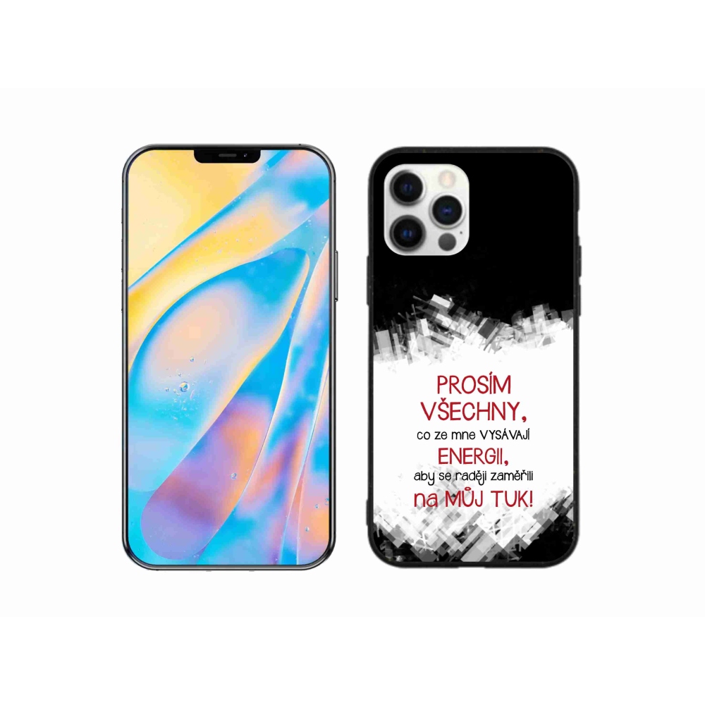 Gél borítás mmCase iPhone 12 Pro készülékhez - vicces szöveg 1 piros