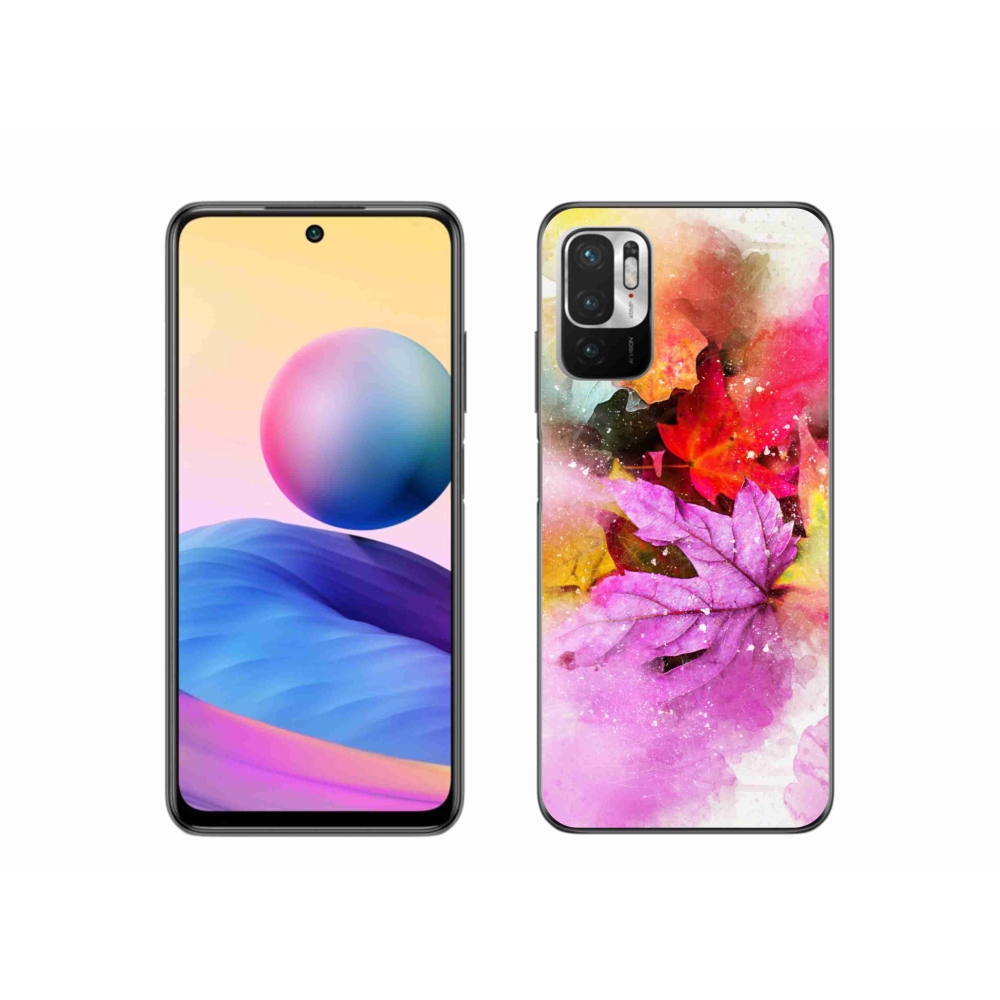 Gél borító mmCase a Xiaomi Redmi Note 10 5G-hez - színes levelek