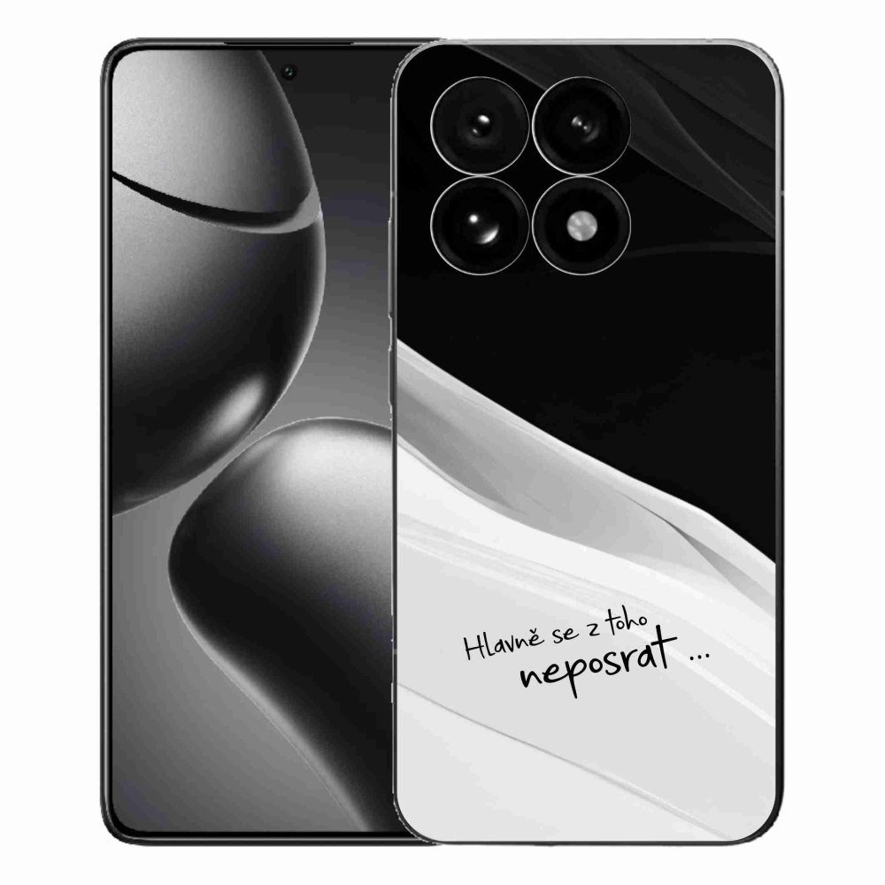 Gél borító mmCase a Xiaomi 15T számára - vicces szöveg 13 fehér és fekete háttérrel