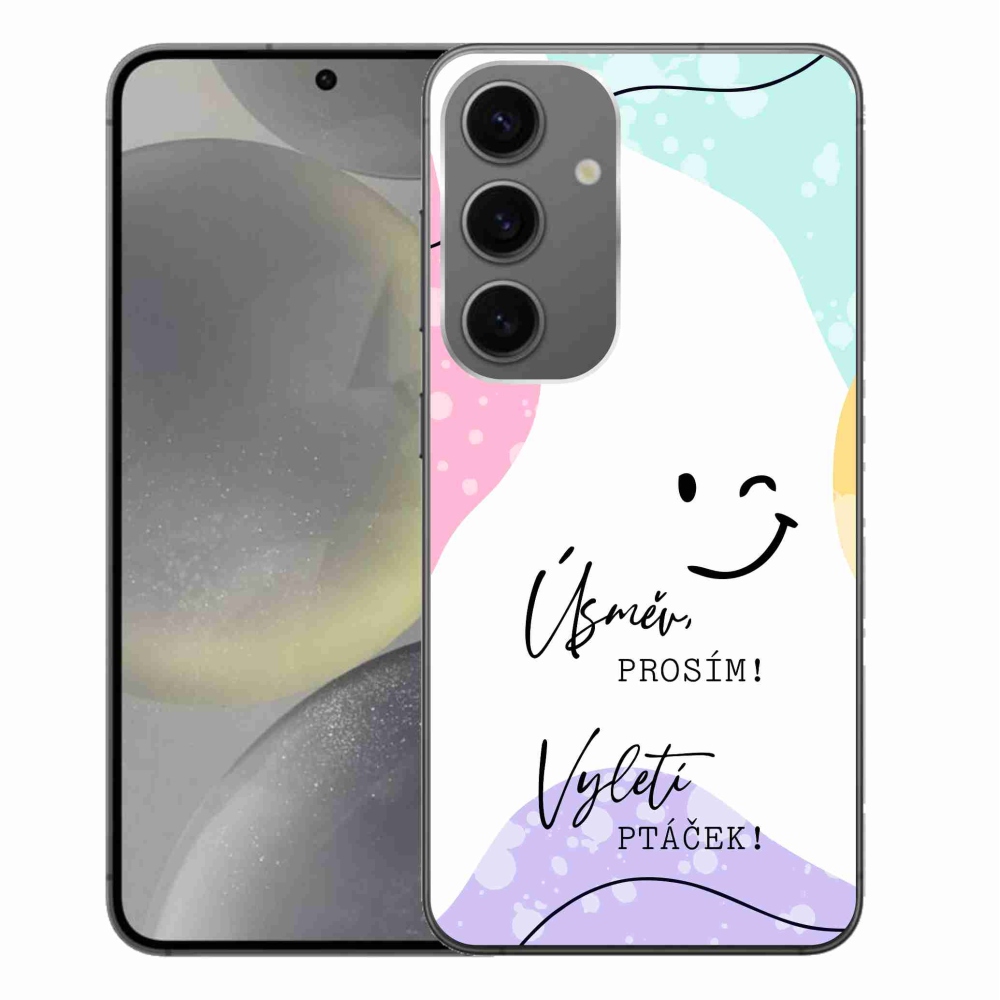 Gél borító mmCase Samsung Galaxy S24+ - vicces szöveg 4 fehér háttérrel