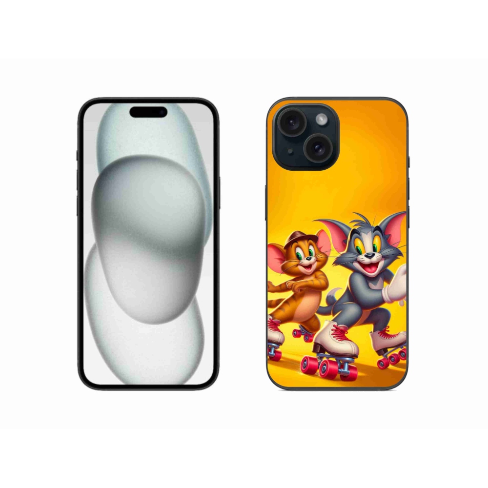 Zselés borítás mmCase iPhone 15 készülékhez - tom a jerry