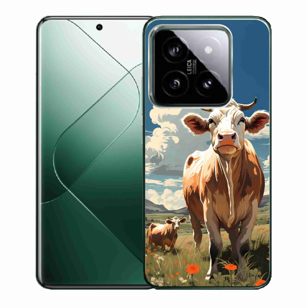 Gél borítás mmCase a Xiaomi 14-hez - tehenek a réten