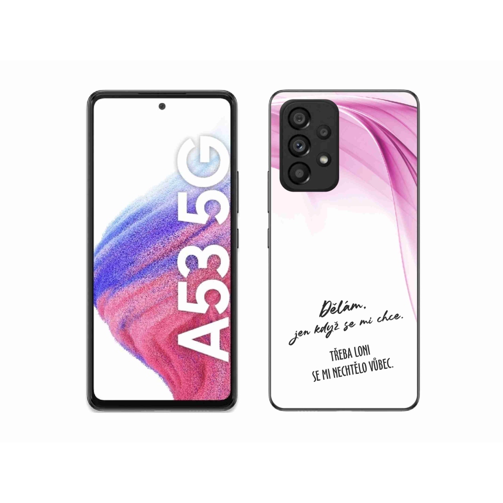 Gél borító mmCase Samsung Galaxy A53 5G - vicces szöveg 12 fehér háttér