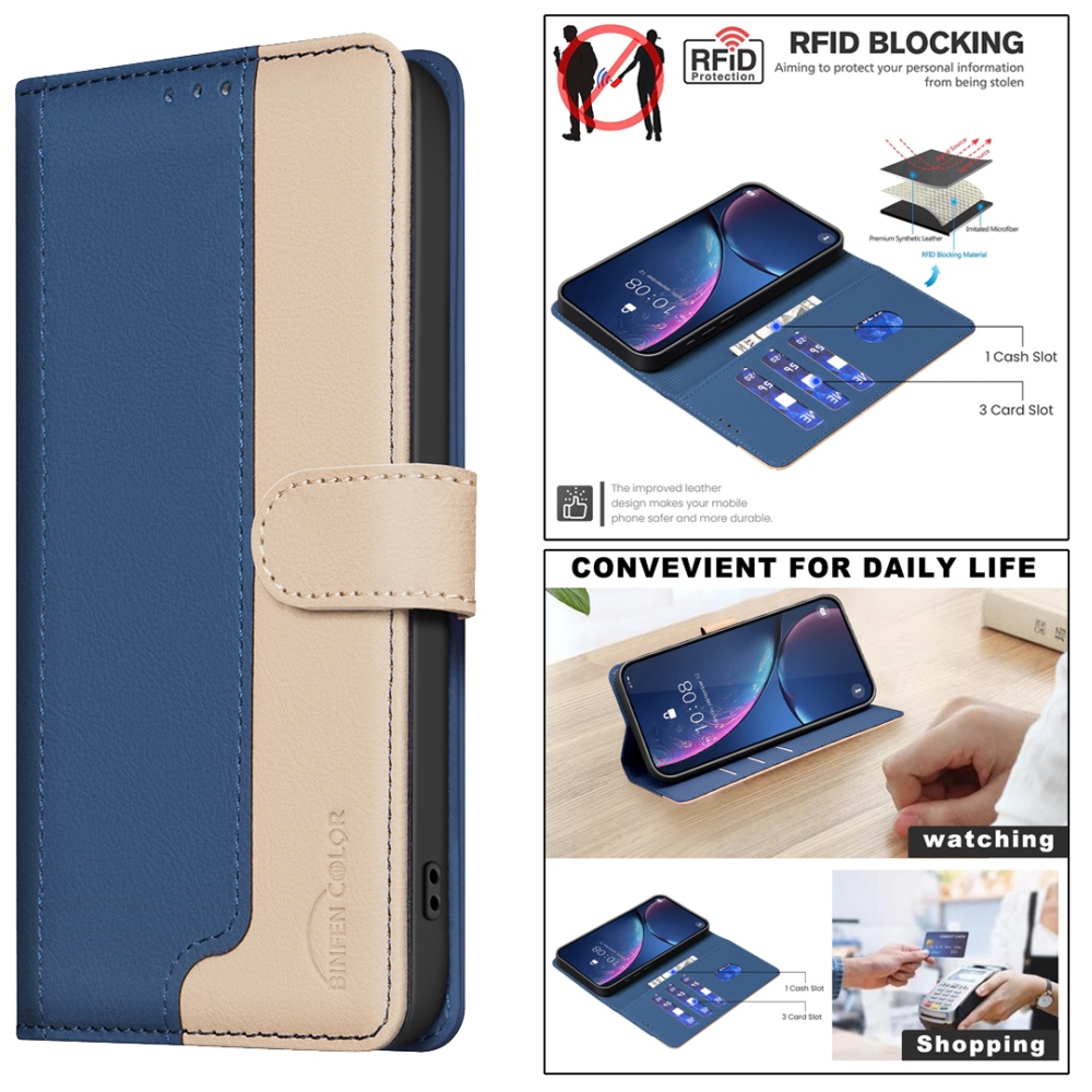 BNF DUO könyvtáska Xiaomi Redmi 15C 4G/5G (173mm) - kék