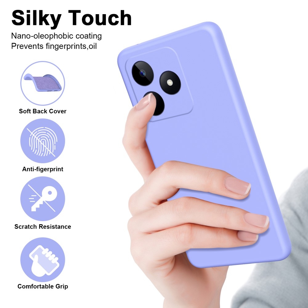 Matt gél mobil tok Realme C51/C53 - lila