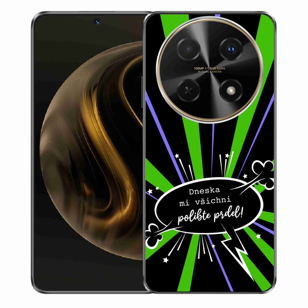 Gél borító mmCase a Huawei Nova 12i készülékhez - vicces szöveg 15 fekete háttér