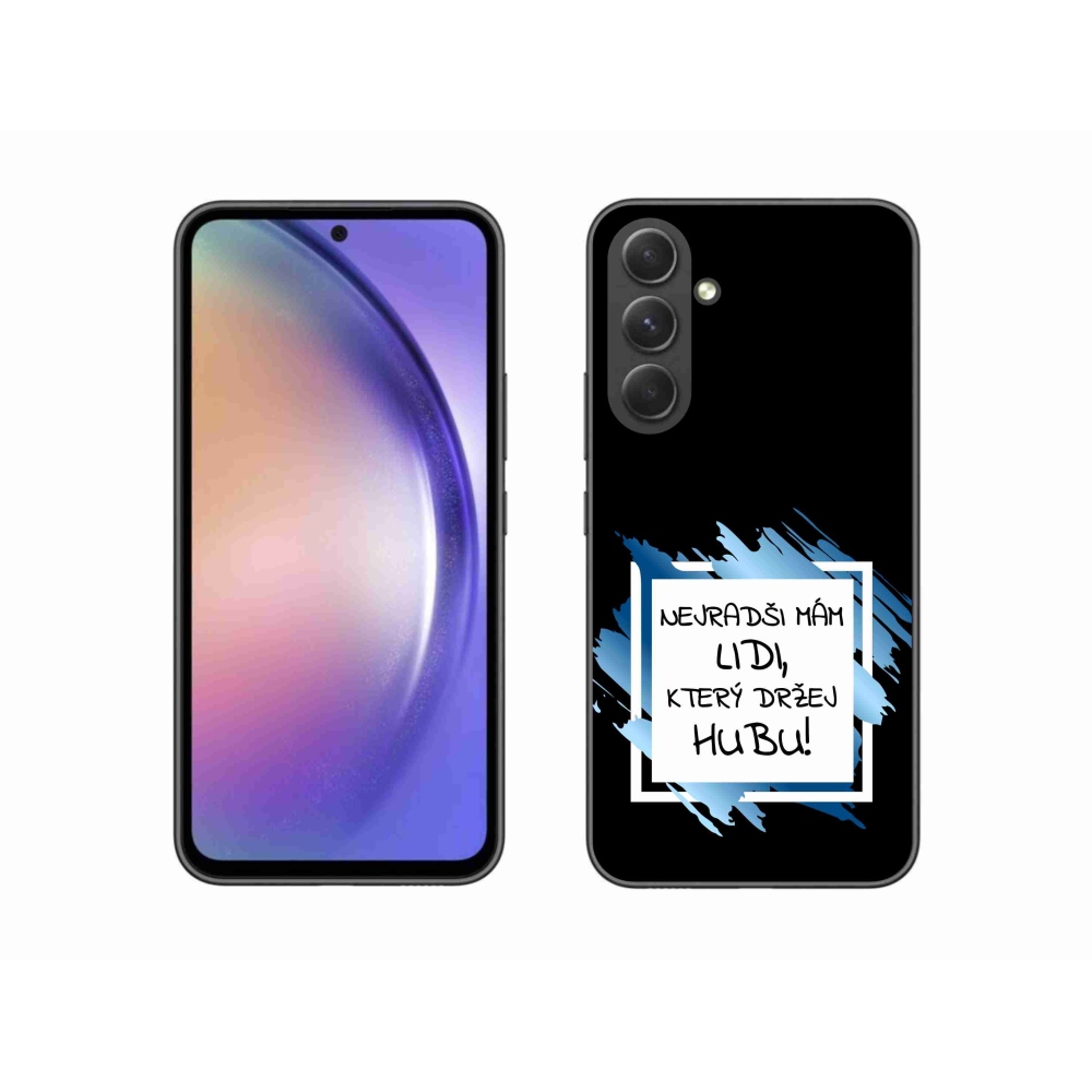 Gél borító mmCase Samsung Galaxy A54 5G - vicces szöveg 7 fehér és fekete háttérrel