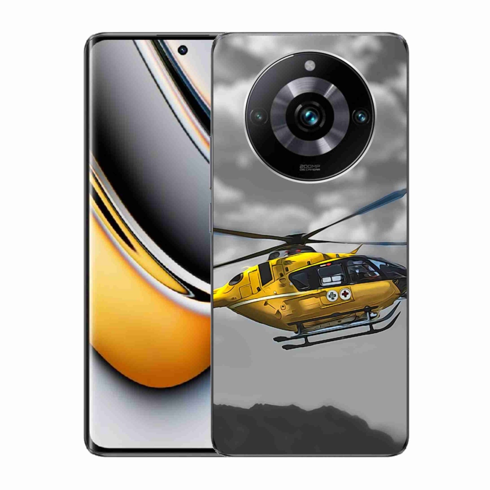 Zselés borítás mmCase a Realme 11 Pro/11 Pro+ készülékhez - sárga helikopter