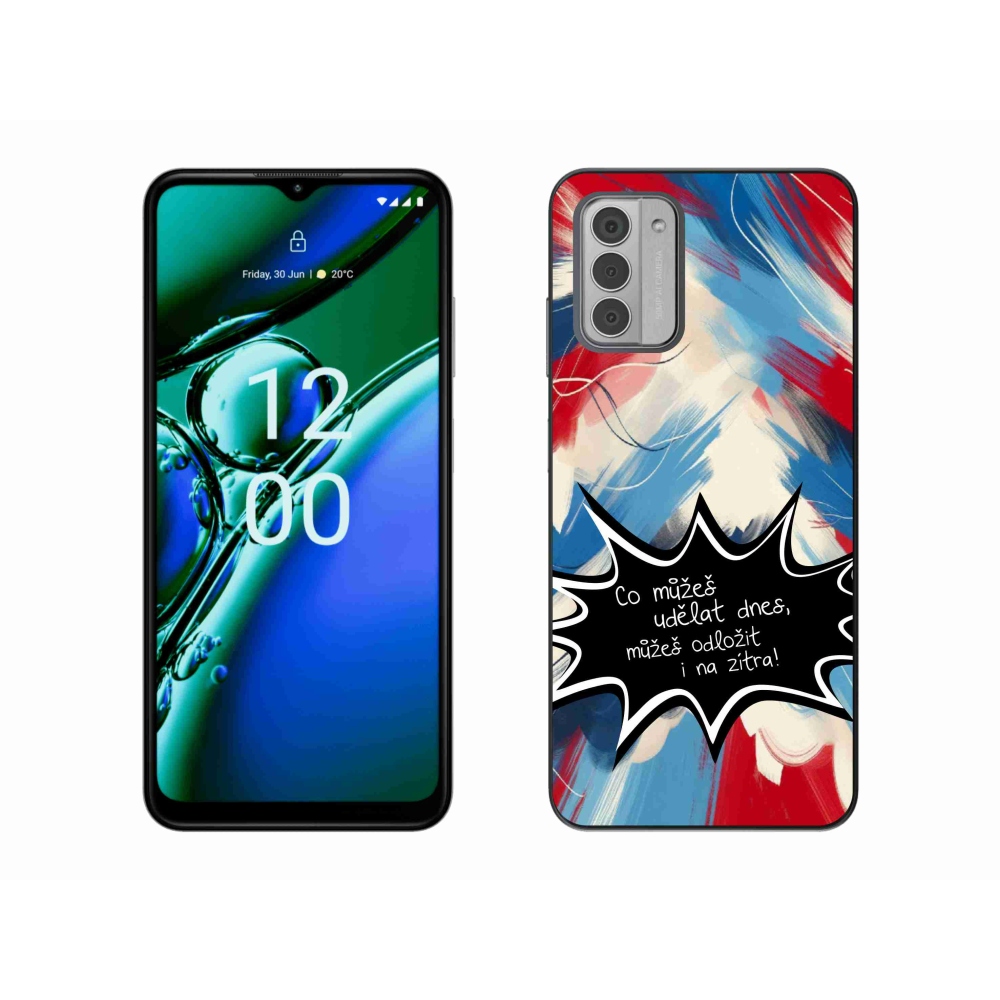 Zselés borító mmCase a Nokia G42 készülékhez - vicces szöveg 9 fekete háttér