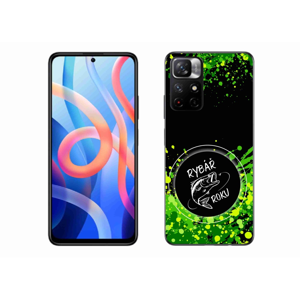 Gél borító mmCase a Xiaomi Redmi Note 11S 5G-hez - az év horgásza fekete háttérrel