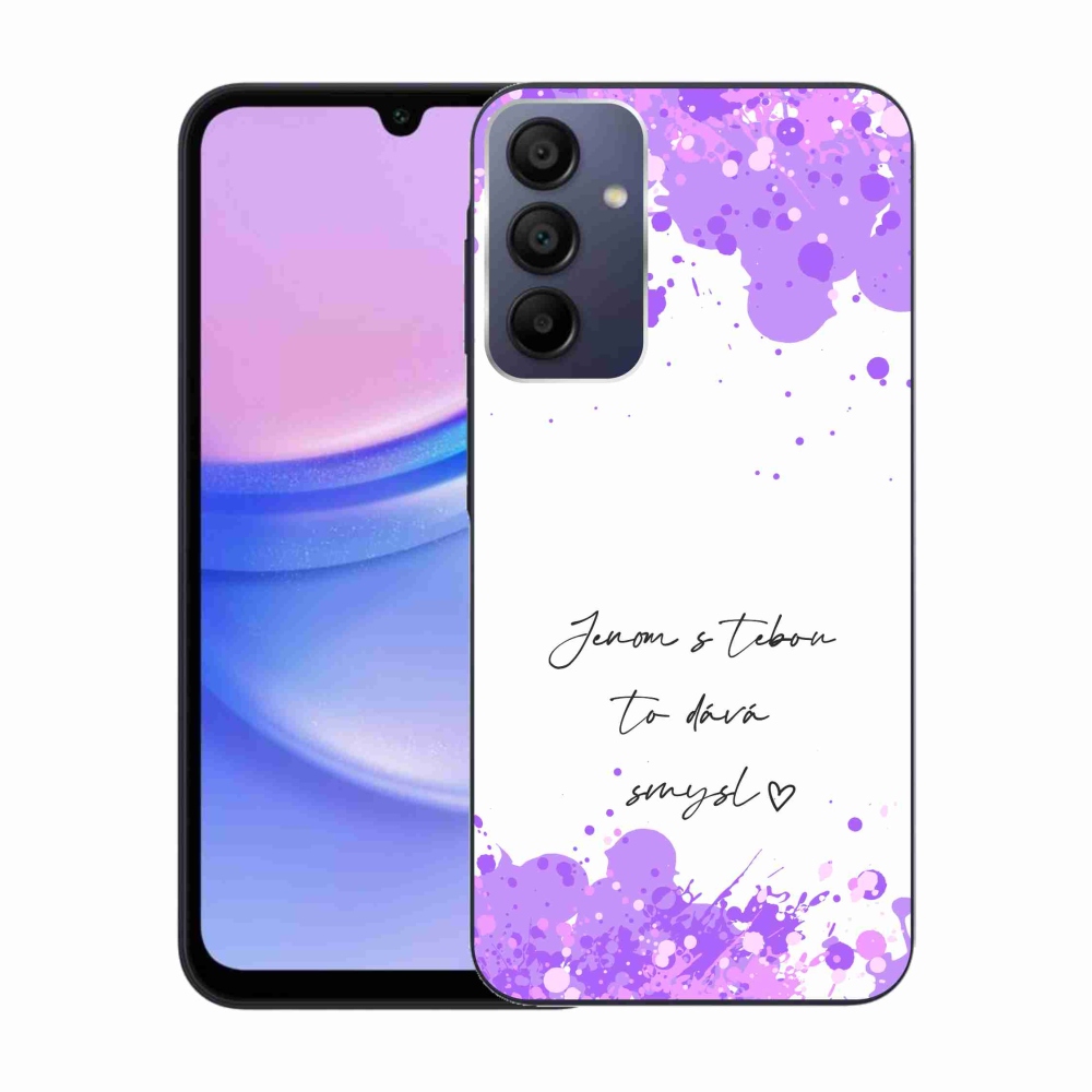 Gél borító mmCase Samsung Galaxy A15 4G/5G - szerelem szöveg fehér háttérrel