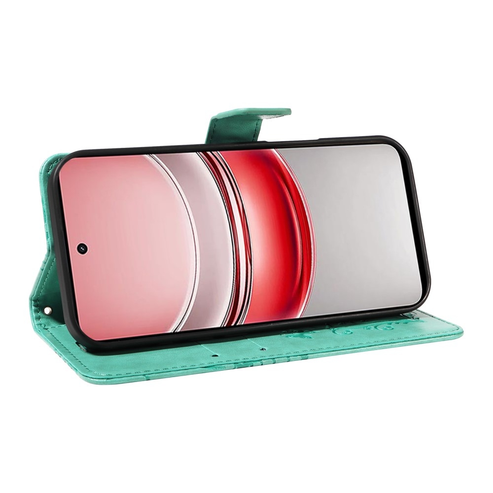 Nagy pillangó könyvtáska a Realme C75 készülékhez - teal színű