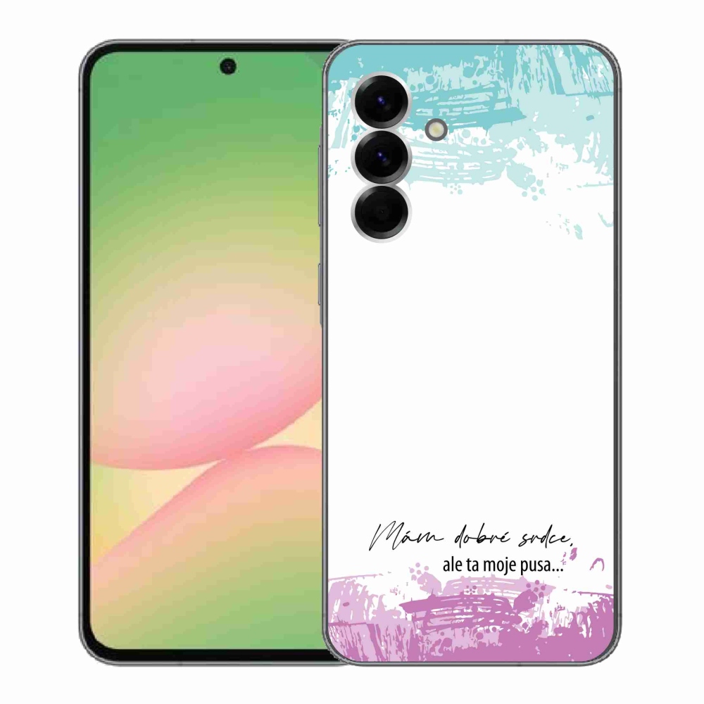 Gél borító mmCase Samsung Galaxy A56 5G - vicces szöveg 3 fehér háttérrel