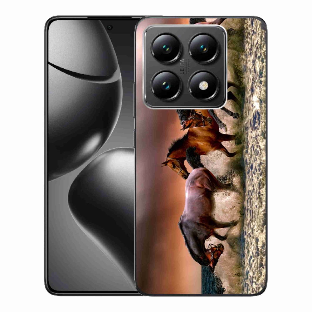 Gél tok mmCase a Xiaomi 14T számára - lovak 1