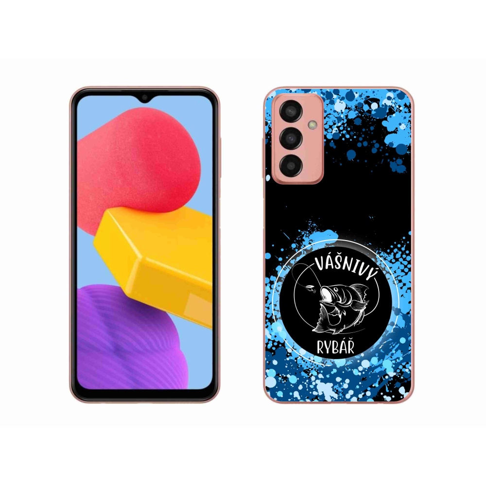 Gél borító mmCase Samsung Galaxy M13 készülékhez - szenvedélyes halász fekete háttérrel