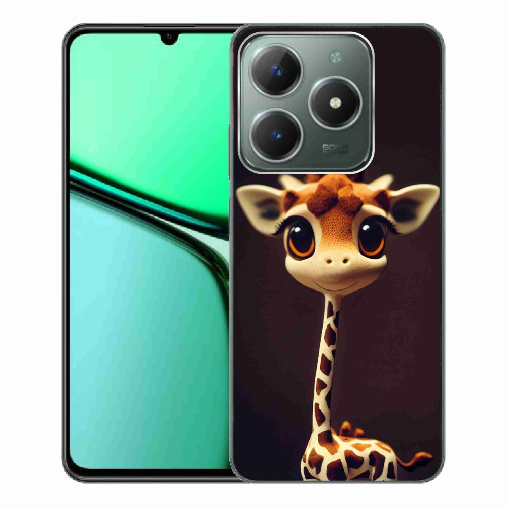 Zselés borítás mmCase a Realme C61 készülékhez - kis zsiráf