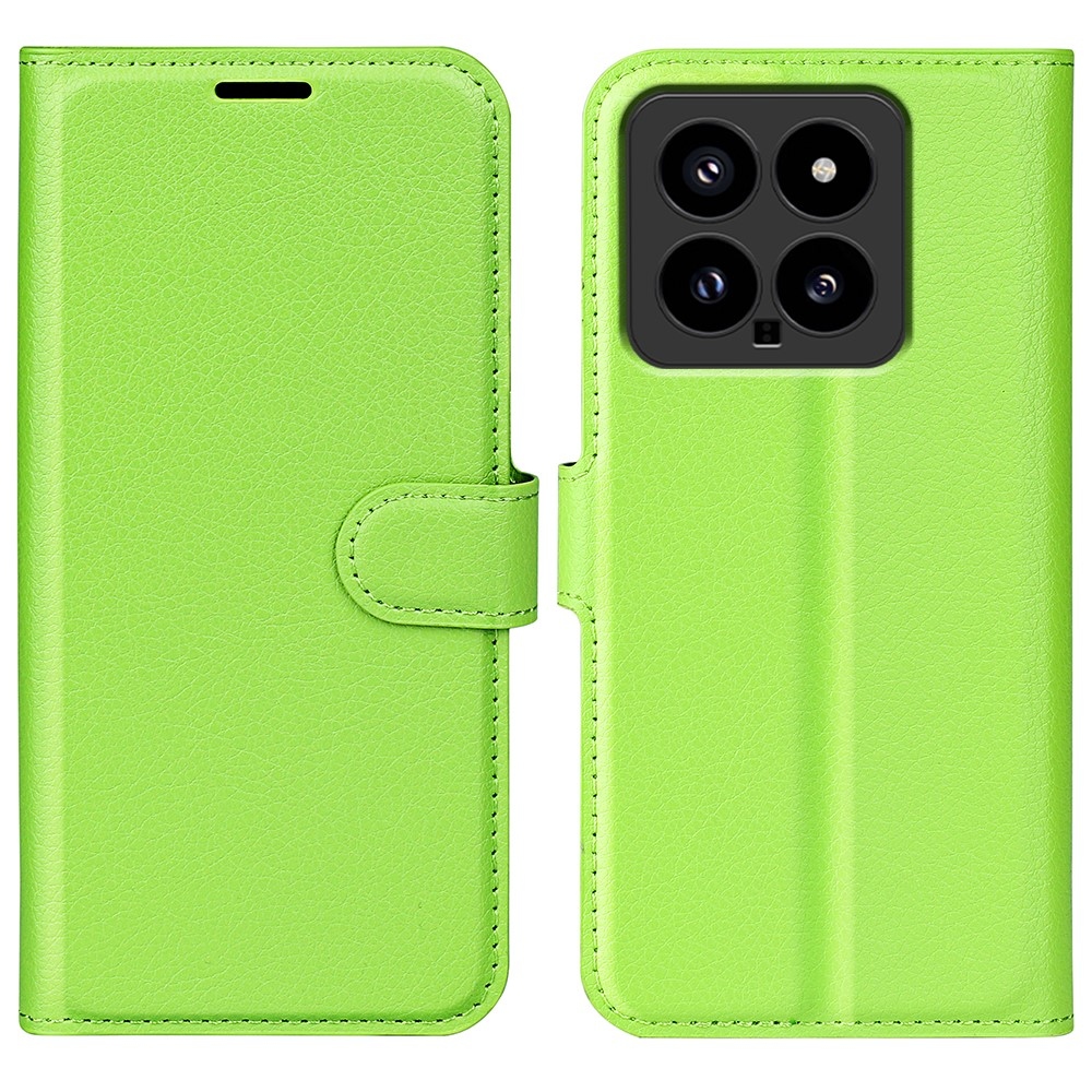 Litchi könyv tok a Xiaomi 14-hez - zöld