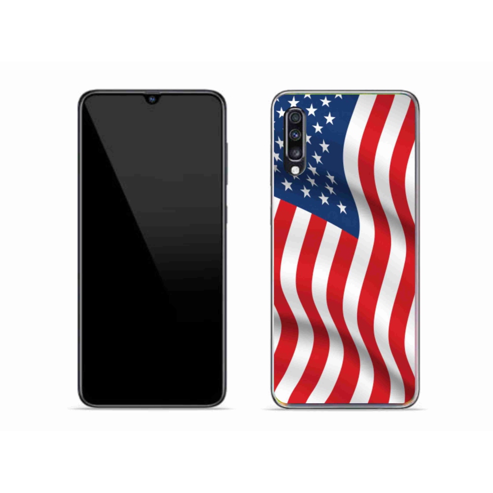 Gél borítás mmCase Samsung Galaxy A70 - USA zászlóhoz