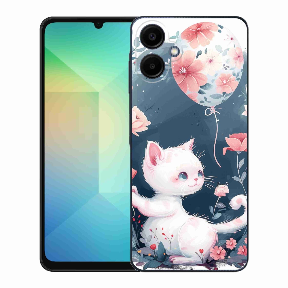 Gél borító mmCase Samsung Galaxy A06 4G - cica lufival mmCase Samsung Galaxy A06 4G - cica lufival