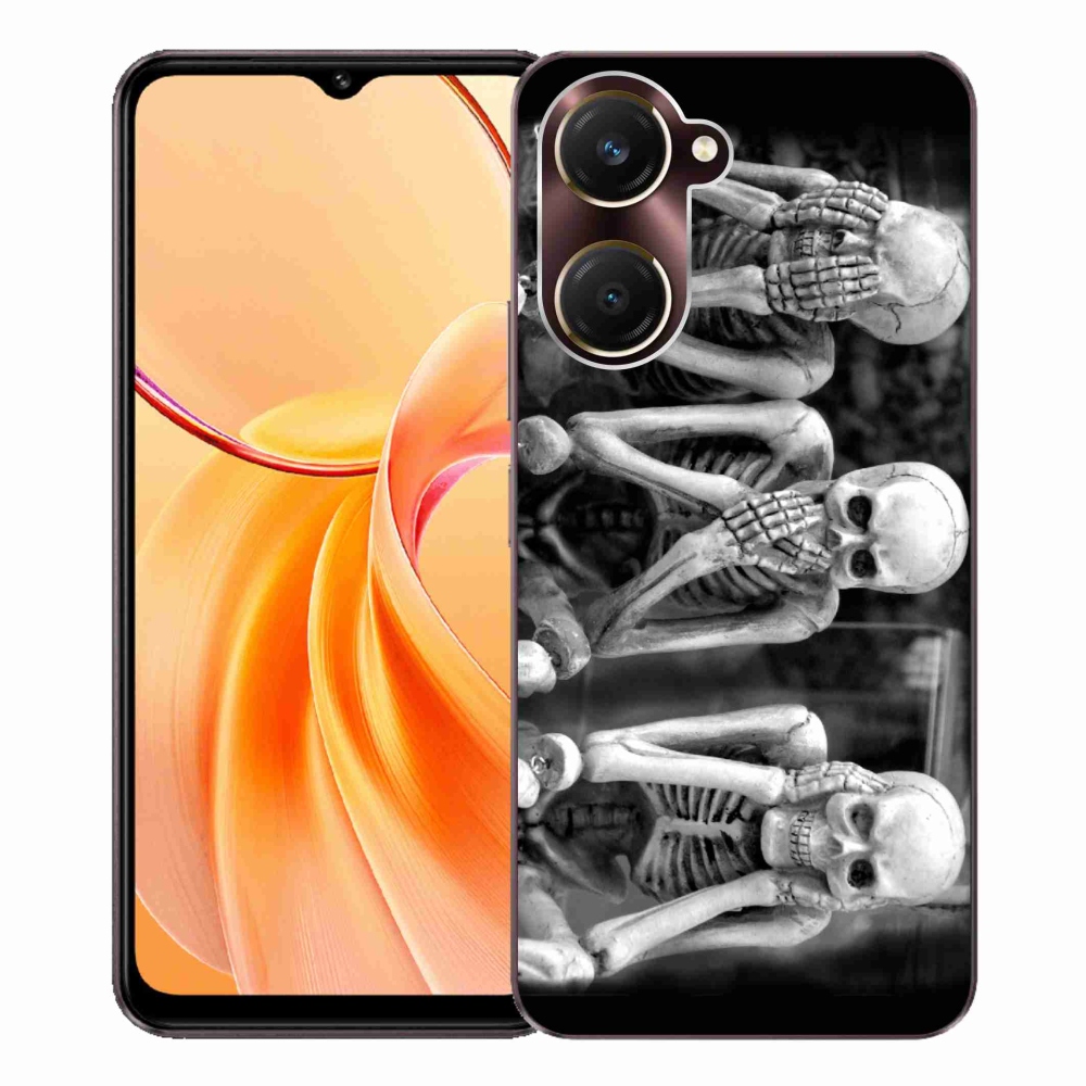 Zselés borítás mmCase a Vivo Y28s 5G-hez - csontvázak