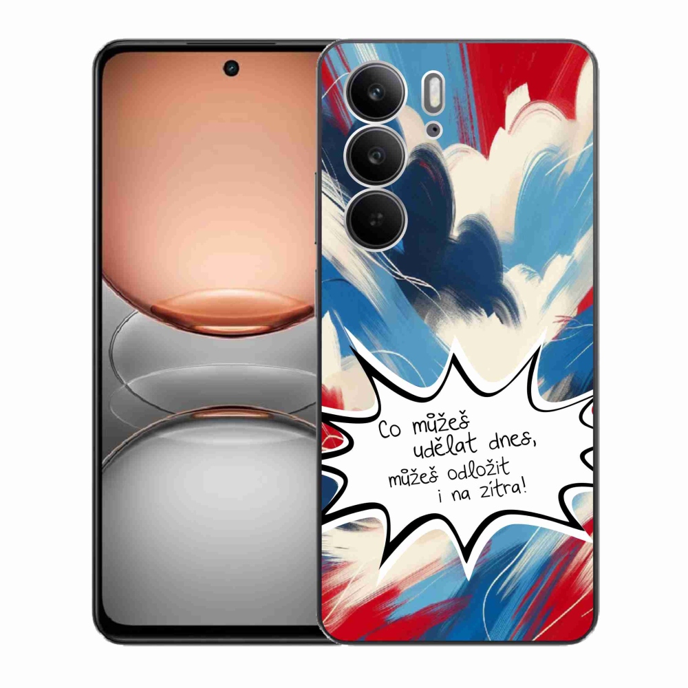 Gél borító mmCase a Realme C75 készülékhez - vicces szöveg 9 fehér háttér