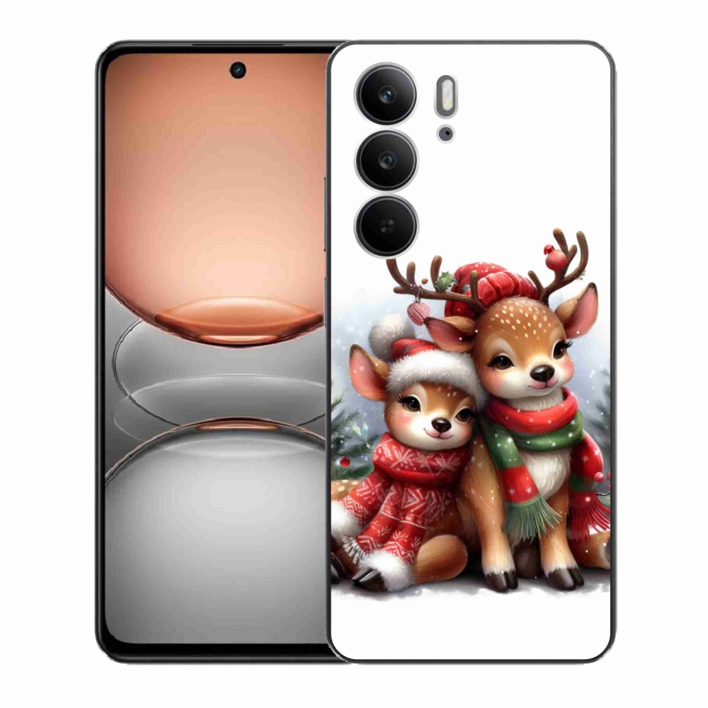 Zselés borítás mmCase a Realme C75 készülékhez - karácsonyi rénszarvas