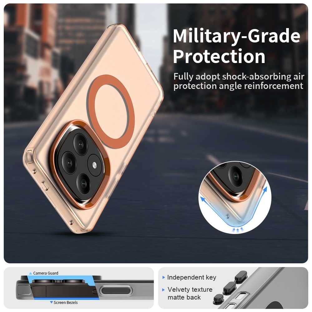 Candy zselés tok MagSafe-val Xiaomi Redmi Note 14 Pro+ 5G - narancssárga