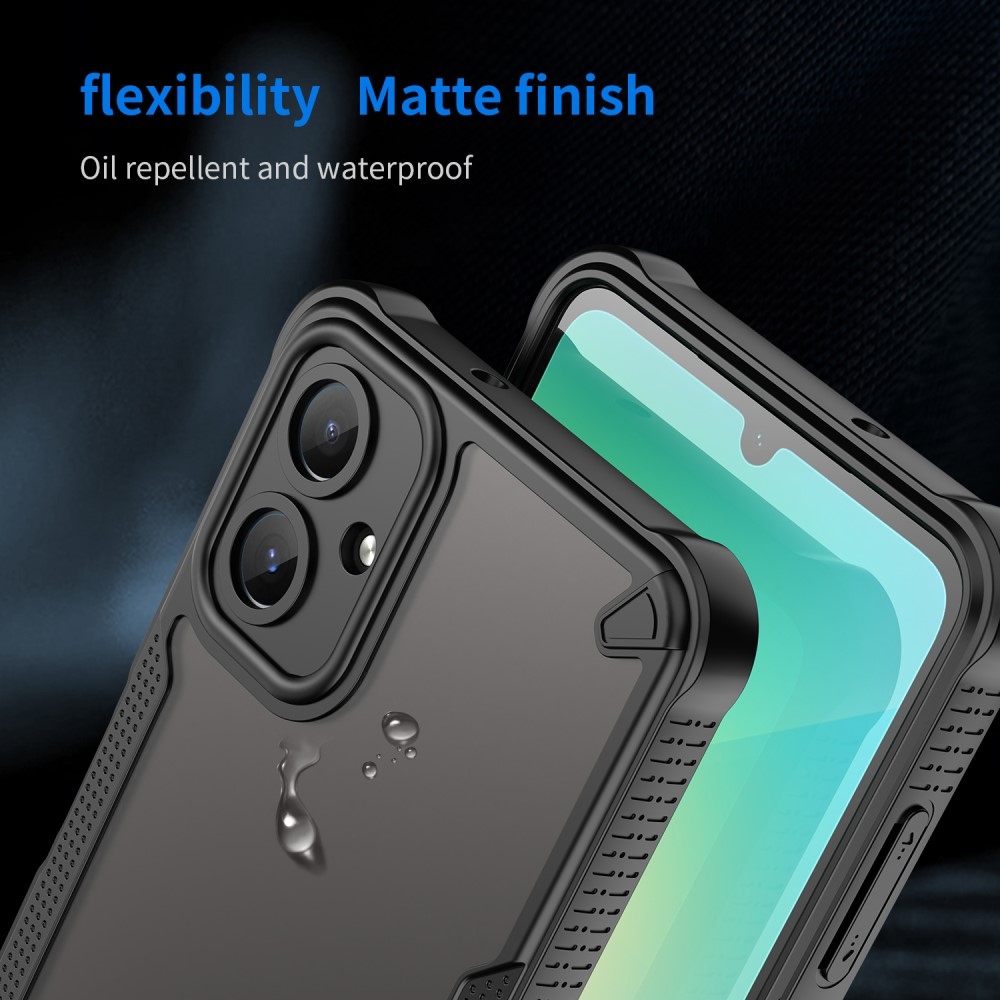 Fagyasztott, tartós borítás Samsung Galaxy A06 4G készülékhez - fekete