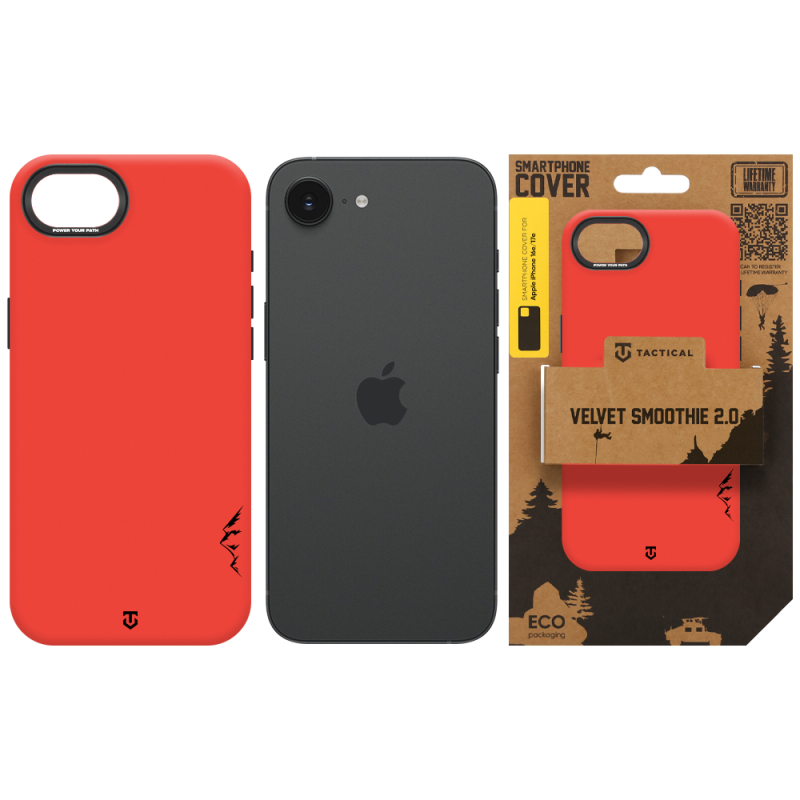 Tactical MagForce Velvet Smoothie 2.0 tok az Apple iPhone 16e/17e-hez, Chili színben