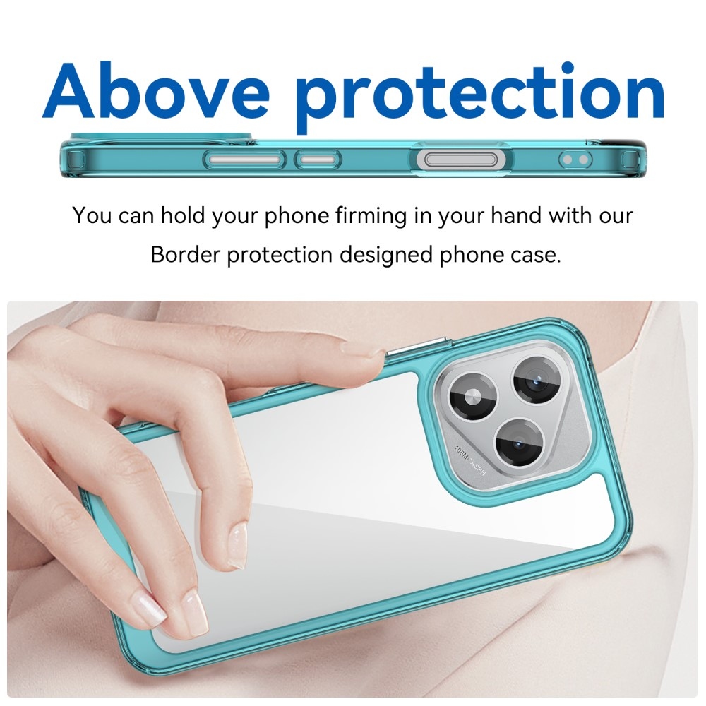 Gél tok fix hátlappal a Honor 400 Lite-hoz - világoskék színben