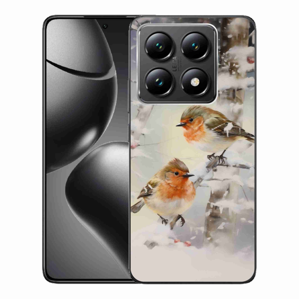 Gél borítás mmCase a Xiaomi 14T-hez - madarak télen