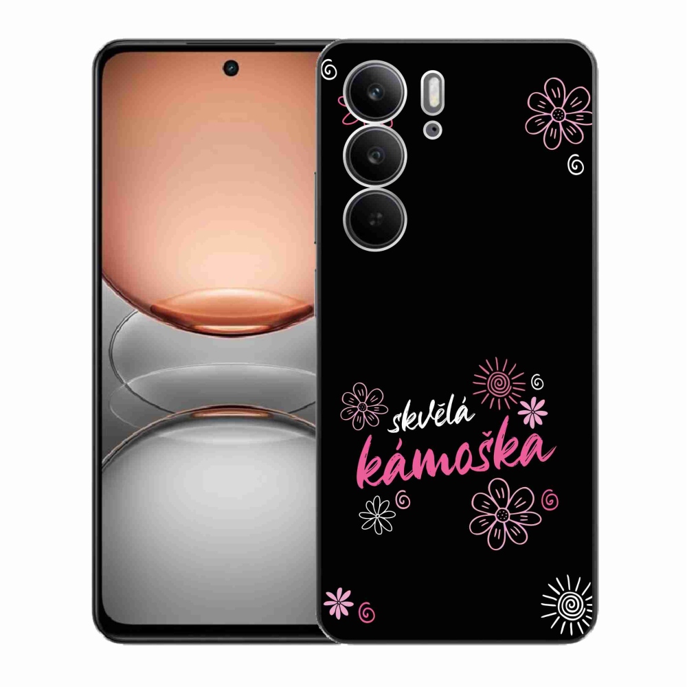 Gél borító mmCase a Realme C75-ön - nagyszerű haver fekete háttérrel