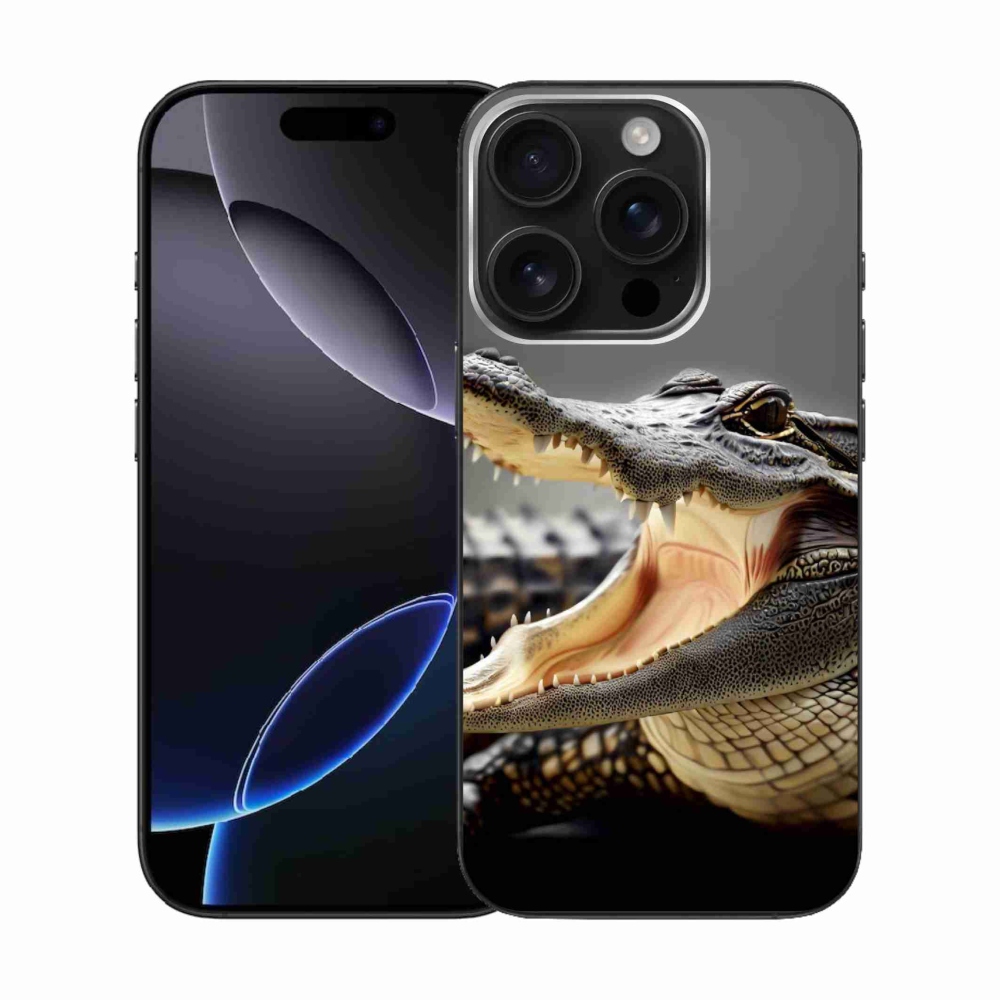 Zselés borítás mmCase iPhone 16 Pro készülékhez - krokodil