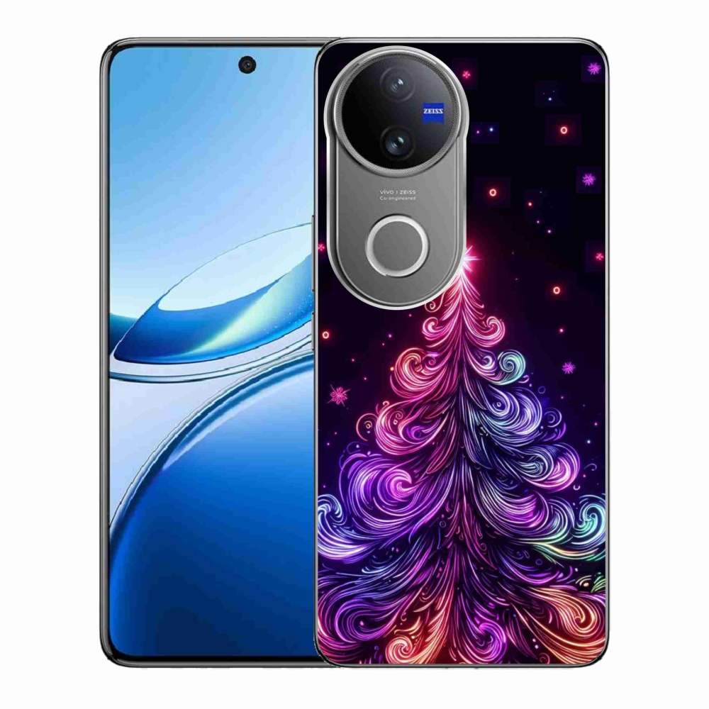 Gél borítás mmCase a Vivo V50 5G készülékhez - neon karácsonyfa 1