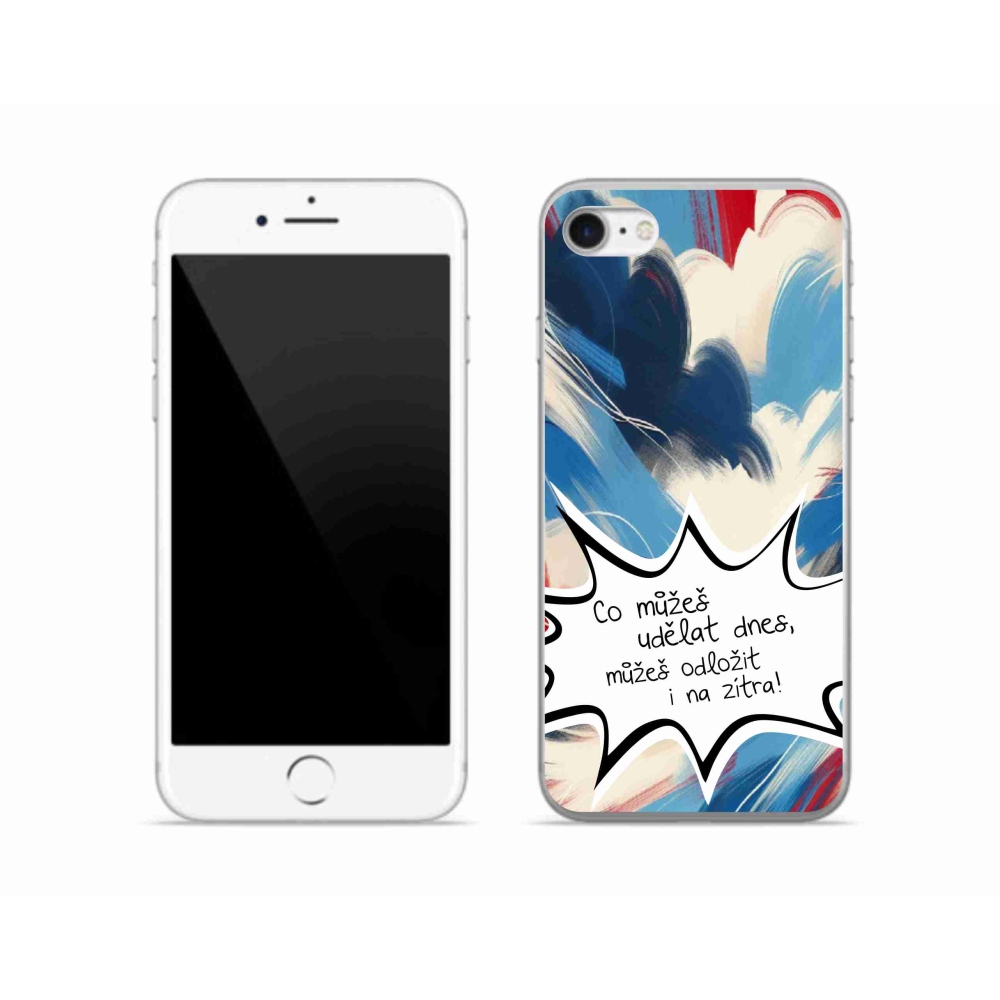 Gél borító mmCase iPhone SE (2022) - vicces szöveg 9 fehér háttér