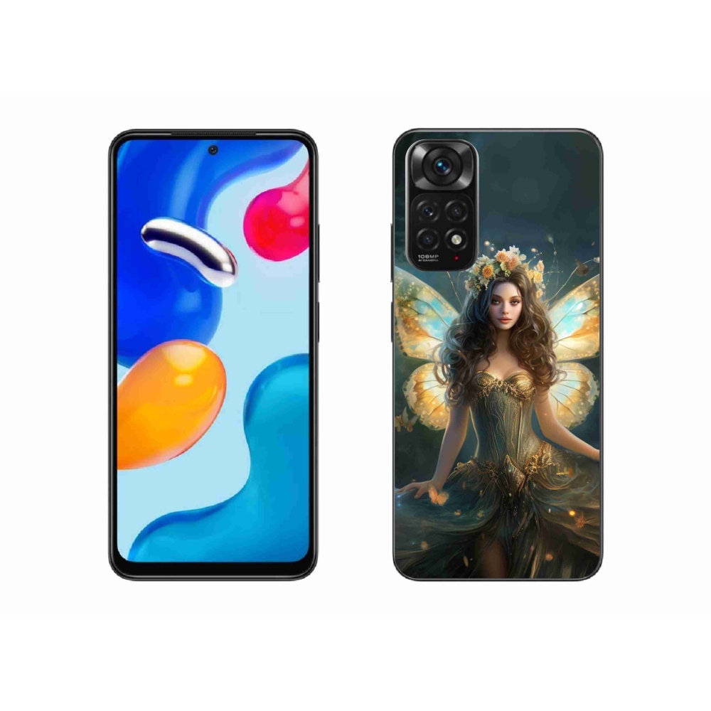 Gél borító mmCase a Xiaomi Redmi Note 11S 4G-hez - pillangó nő