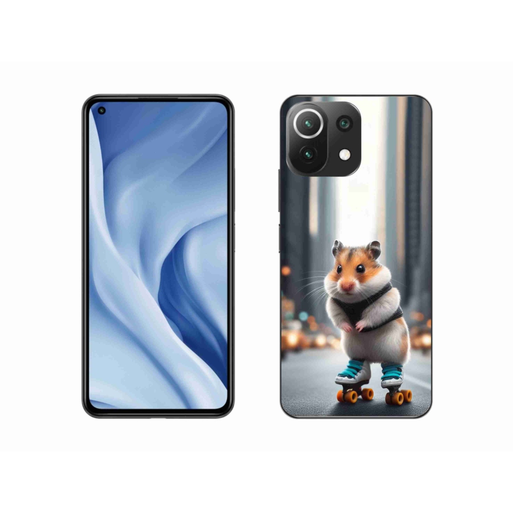 Gélburkolat mmCase a Xiaomi 11 Lite 5G NE-n - hörcsög a korcsolyán