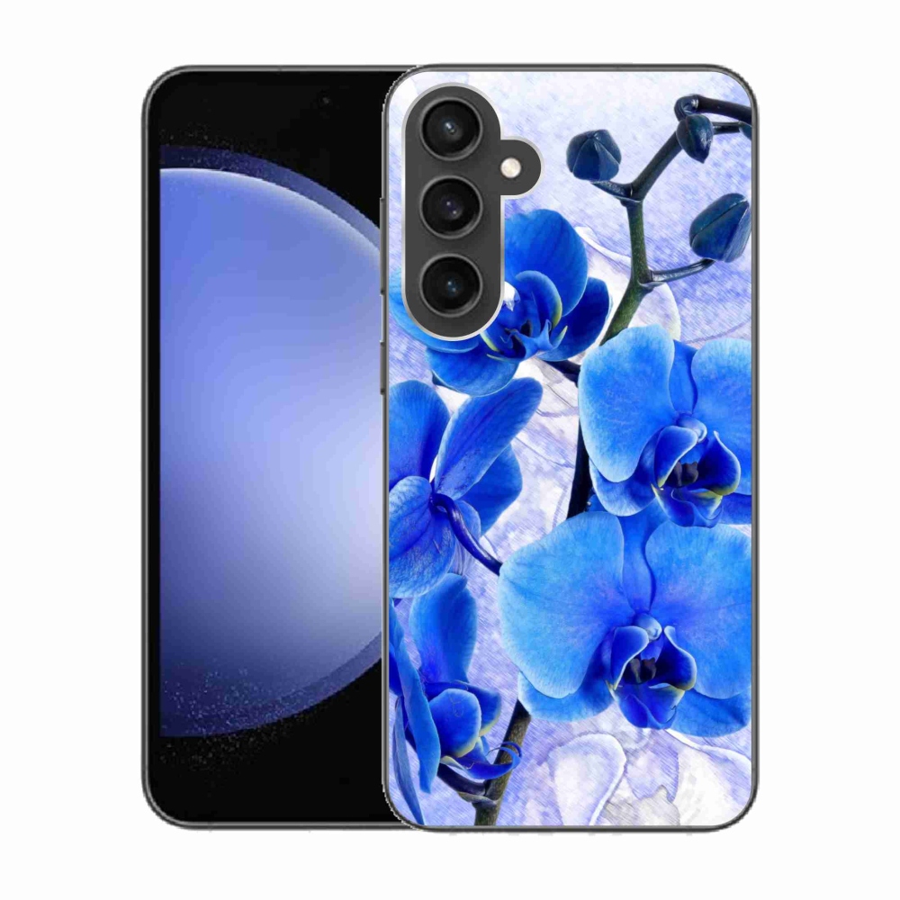 Gél védőhuzat mmCase Samsung Galaxy S23 FE készülékhez - kék virágok