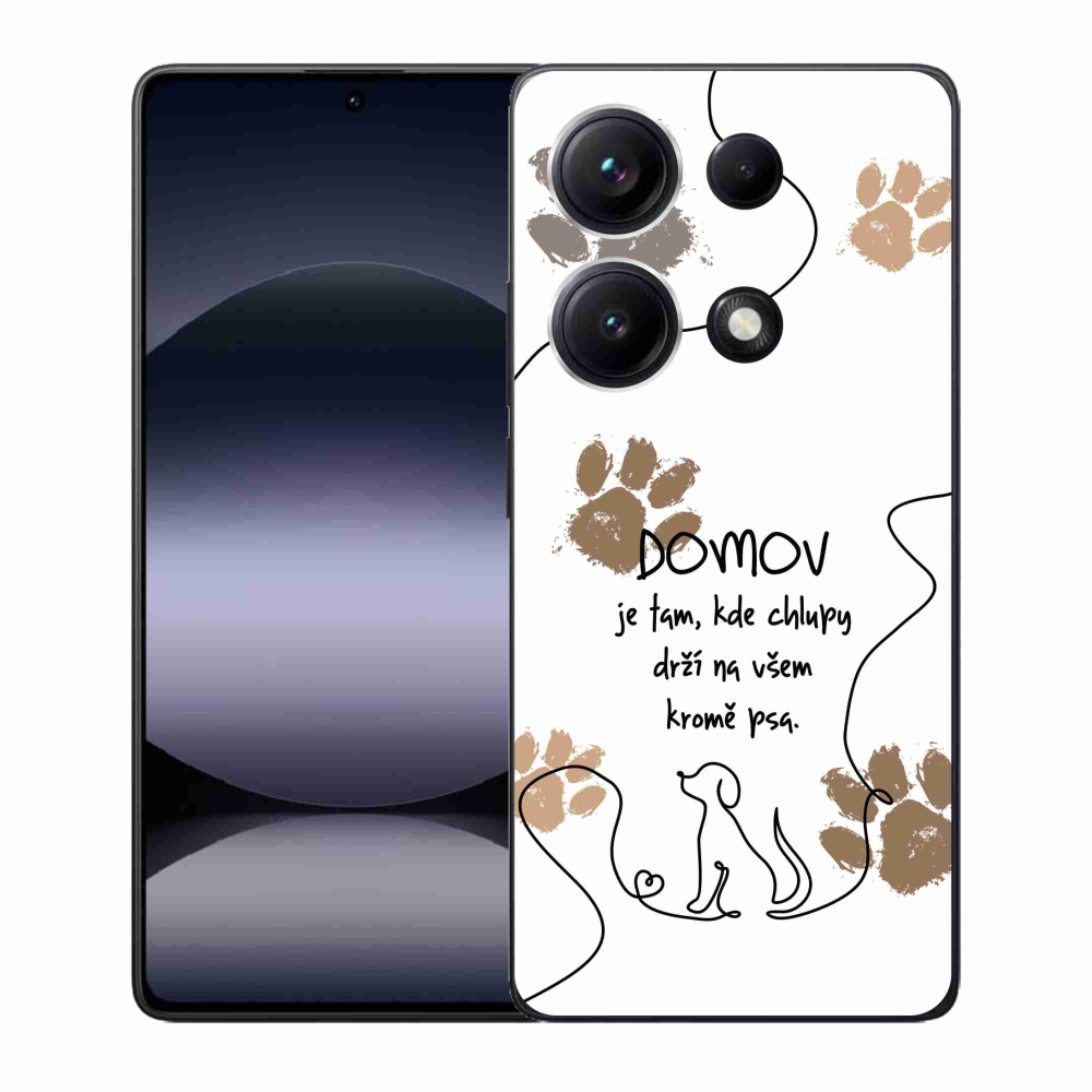 Gél borító mmCase a Xiaomi Redmi Note 14S-hez - kutya motívum fehér háttérrel