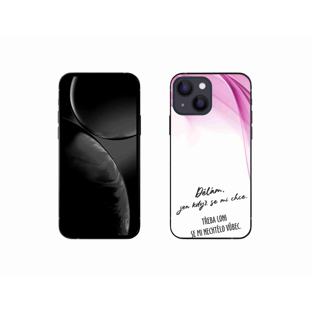 Gél borító mmCase iPhone 13 mini 5.4 készülékhez - vicces szöveg 12 fehér háttér