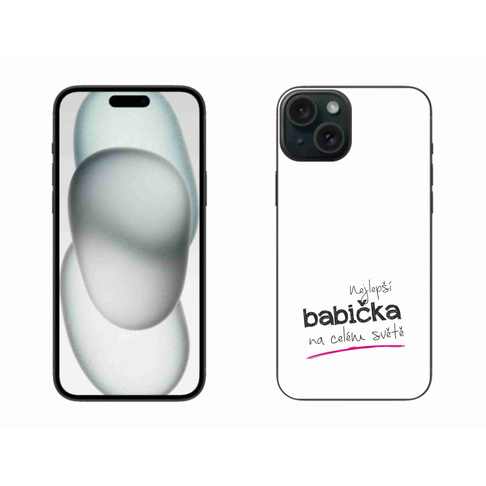 Gél borítás mmCase iPhone 15 Plus készülékhez - Legjobb nagyi 4 fehér háttér