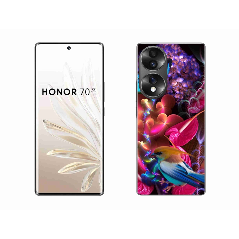 Zselés borító mmCase a Honor 70-hez - színes virágok