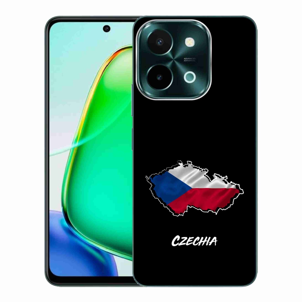 Gél borító mmCase a Vivo Y28-hoz - Csehország fekete háttérrel